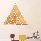 Luxury Triangular Mirrored Wall Decals (16 Pcs)